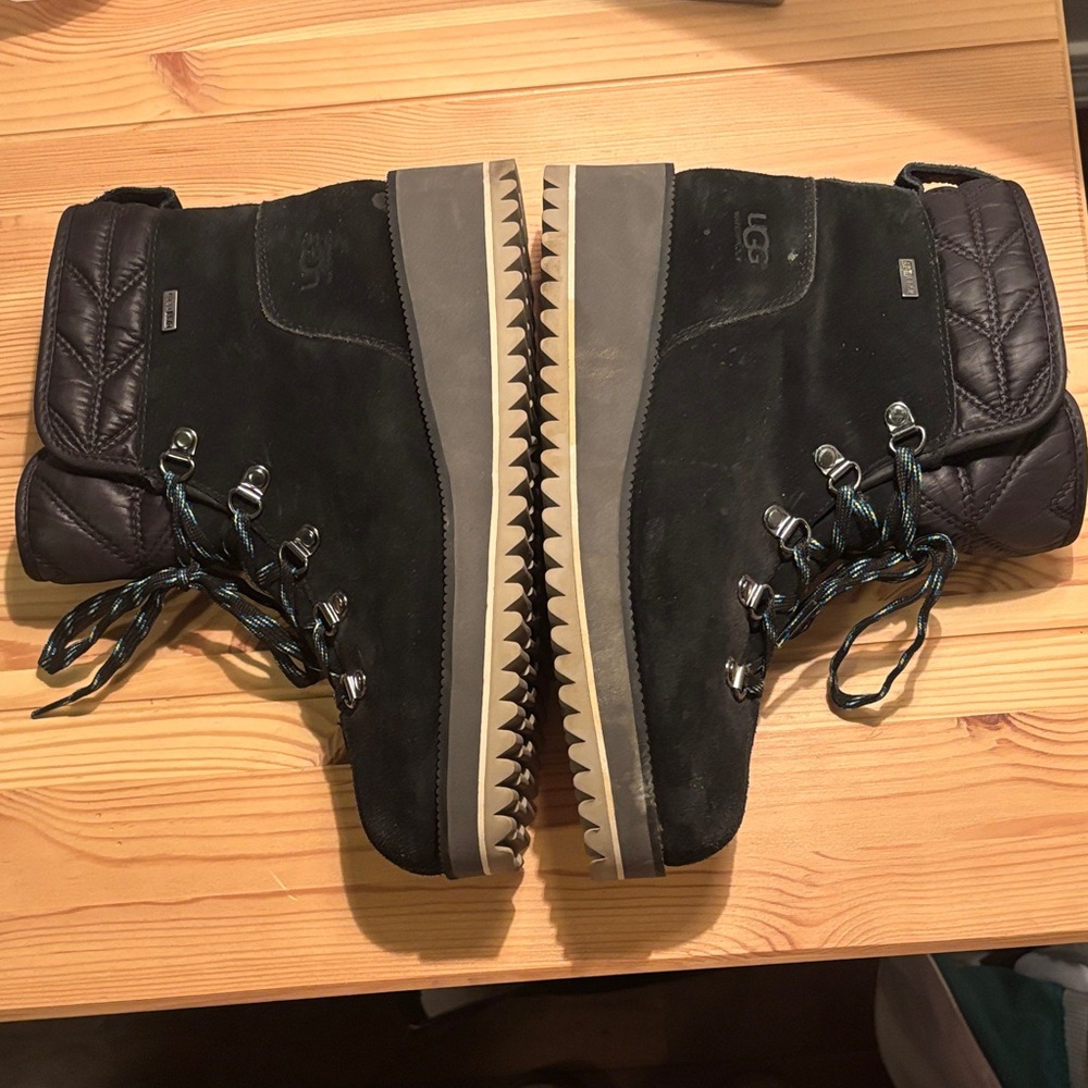 UGG Women’s Birch Waterproof Lace up Black Winter Boots